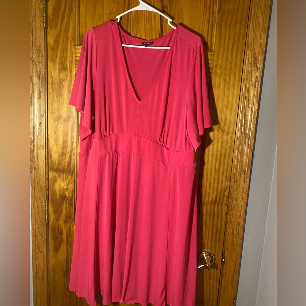 Torrid Pink Skater Fit and Flare dress